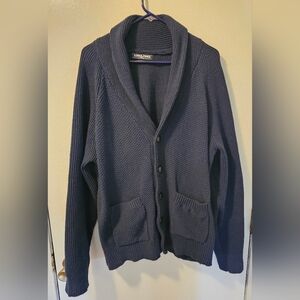 PJ PAUL JONES Blazer Style Cardigan Textured Sweater Blue Men's Size 2XL